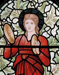 Wilden, Todos os Santos, Morris & Co., Edward Burne-Jones, John Henry Dearle (1859-1932), Miriam, detalhe, 1902-1914, Louisa, Alfred, Os Baldwins, Primeiro Ministro, Metodista, Worcestershire, Artes e Ofícios,