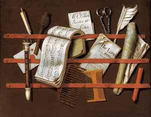 Suporte para cartas, ca 1698