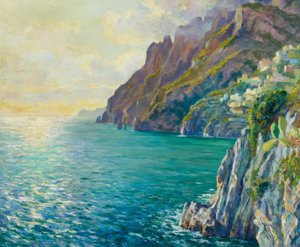 Atmosfera nocturna de Positano de Edward Cucuel