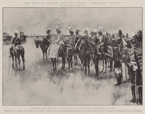Visita do Rei de Itália a Berlim, uma exibição militar (gravura)