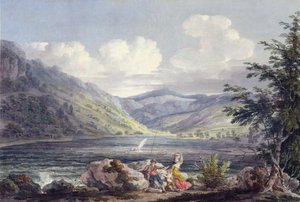 Haweswater, Westmoreland, c.1795 (wc sobre grafite em papel wove) de Edward Dayes