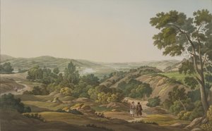 Planície de Olímpia, placa 6 da parte 1 de &39;vistas na Grécia&39;, gravado por J. Bailey, 1820 (aquatint)