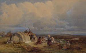 Gipsy Encampment, c.1863 (aquarela) de Edward Duncan