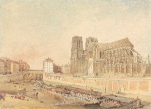 Notre Dame, Paris, da Margem Esquerda de Edward Duncan