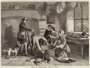 Embalando o cabaz de Natal de Edward Duncan