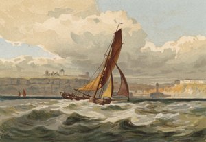 Smack Passando Whitby de Edward Duncan