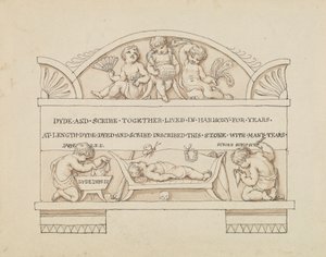 Desenho para Monumento a Dyde e Escriba de Edward Francis Burney