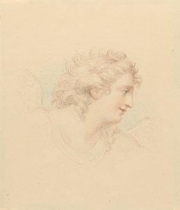 Estudo de Perfil da Cabeça Feminina de Edward Francis Burney