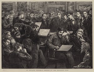 A festa de um artista, um esboço no Hogarth Club