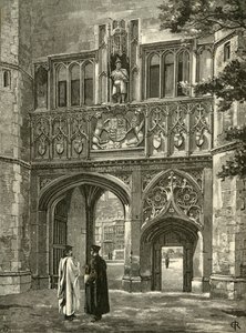 Gateway principal, Trinity College, final do século XIX. de Edward Gascoin