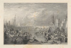 A velha ponte e vicinidade de Londres de Edward Goodall