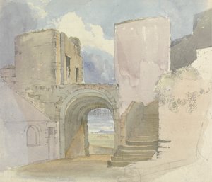 Porta de entrada no Castelo de Bamburgh de Edward Hastings