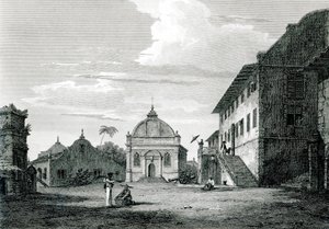 Casa do Governo em Malaca, gravada por George Cooke de Edward Hawke Locker