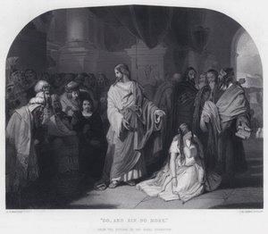 "Go, and Sin No More" (gravura) de Edward Henry (after) Corbould