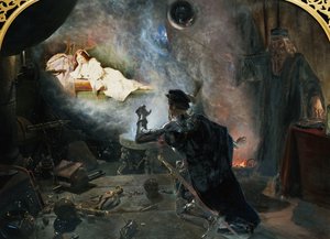 O conde de Surrey "Vendo o Fayre Geraldine no espelho", 1853