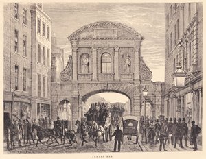 Temple Bar em Fleet Street, c.1870
