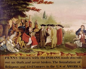 Tratado de Penn com os índios em 1682, c.1840