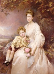 Retrato de Laura Gwendolen Gascoigne e seu filho Alvary