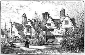 A casa do Dr. John Hall, Statford-upon-Avon, Warwickshire, 1885.