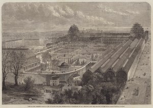 Vista do estado atual do edifício para a exposição internacional de 1862 de Edward Hull