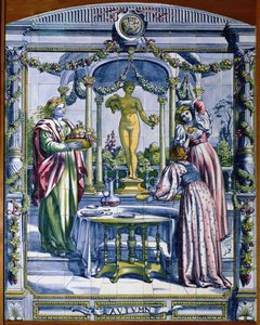 Outono, de uma série de painéis de azulejos para a Dutch Kitchen, 1867-8 de Edward John Poynter
