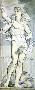 Meleagro, c.1866 (cerâmica) (par para 368310) de Edward John Poynter