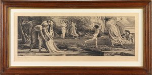 Nausicaa e suas empregadas (gravura) de Edward John Poynter