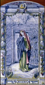 Novembro, de uma série de painéis de azulejos para a Dutch Kitchen, 1867-8 de Edward John Poynter
