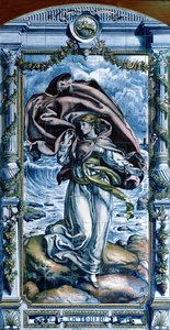 Outubro, de uma série de painéis de azulejos para a Dutch Kitchen, 1867-8 de Edward John Poynter