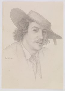 Retrato de Whistler, 1858. de Edward John Poynter