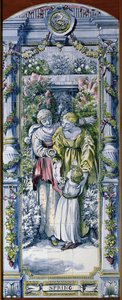 Primavera, de uma série de painéis de azulejos, desenhados por Sir Edward Poynter e feitos por Minton, Campbell and Company, para a Dutch Kitchen, 1867-8 (cerâmica) de Edward John Poynter