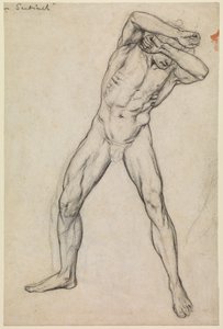Estudo de um nu masculino para "Fiéis até a Morte", reto, c.1865