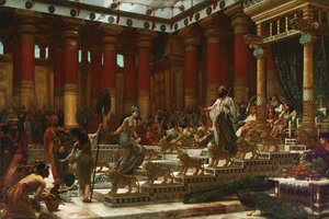 A visita da rainha de Sabá ao rei Salomão, 1890 de Edward John Poynter