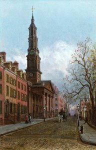 Igreja de São João, Varick Street, Nova York, 1914 (óleo no tabuleiro da academia)