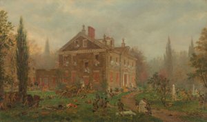 O ataque à casa de Chew durante a batalha de Germantown, 1777 de Edward Lamson Henry