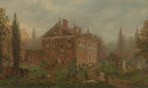 O ataque à casa de Chew durante a batalha de Germantown, 1777 de Edward Lamson Henry