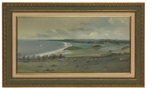 Vista de Linho, Campos Antigos (aguarela e guache sobre papel) de Edward Lange