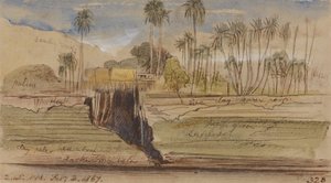 Entre Ibreem e Wady Halfeh, 14h45, 2 de fevereiro de 1867 (328) de Edward Lear