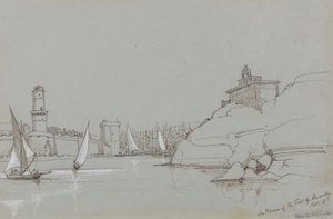 Entrada no Porto de Marselha de Edward Lear