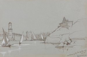 Entrada do porto de Marselha de Edward Lear