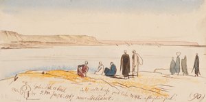 Gebel Shk. es Said, perto de Mellawi; 17h00, 6 de janeiro de 1867 (90) de Edward Lear