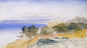 Gonia, 1864 (caneta e tinta e wc no papel) de Edward Lear