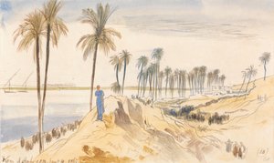 Kom el Amhr, 1:00 pm, 4 de janeiro de 1867 (68) de Edward Lear