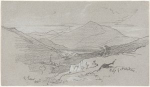 Vista montanhosa a partir de Antrodoco de Edward Lear