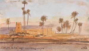 Perto de Wady Halfeh de Edward Lear