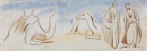 Estudos sobre camelos e homens egípcios de Edward Lear