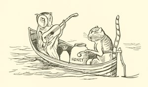 A Coruja e o Gato Maricas (gravura) de Edward Lear