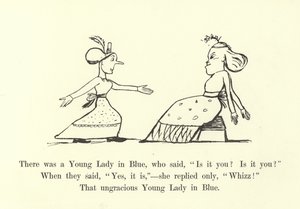 Havia uma jovem dama de azul, que disse: É você é você de Edward Lear