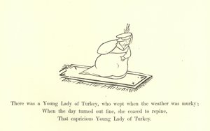 Havia uma jovem senhora da Turquia, que chorou quando o tempo estava escuro de Edward Lear