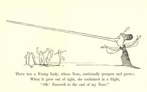 Havia uma jovem senhora, cujo nariz, continuamente prospera e cresce de Edward Lear